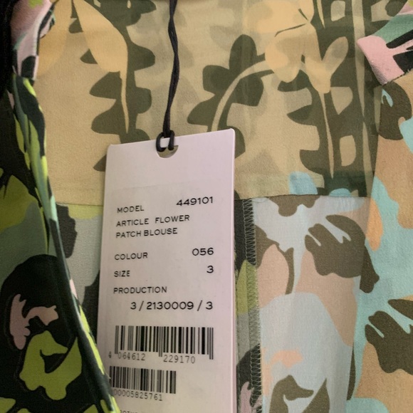 Dorothee Schumacher Floral Patch Blouse-Green & black Roses - Picture 4 of 6